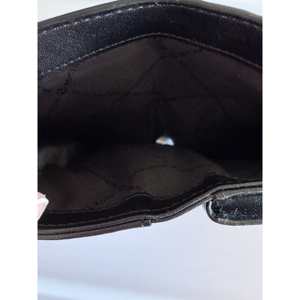 Michael Kors Jet Set Travel Double Zip Wristlet Wallet MK Logo Signature Black - Picture 10 of 15